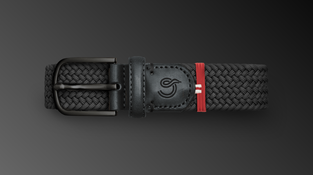 La Boucle Atlanta belt with a black DLC-coated stainless steel buckle