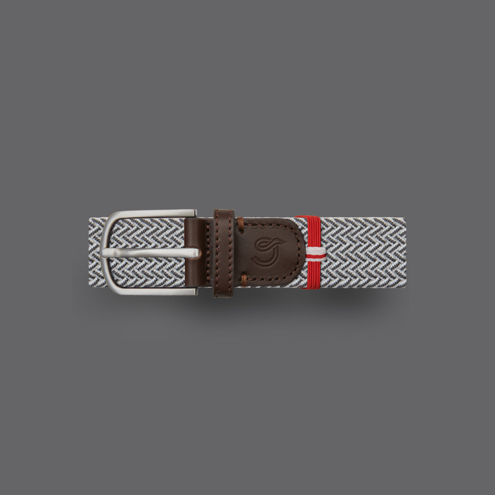 White and grey belt